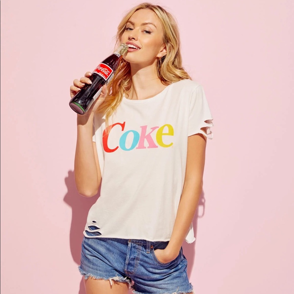 Wildfox Coke Stellar Crew Graphic Tee